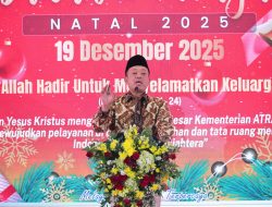 Nusron Wahid Buka Ibadah dan Perayaan Natal Kementerian ATR/BPN 2025