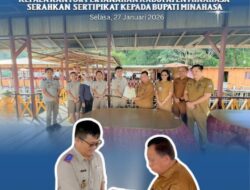 BPN Minahasa Serahkan Sertipikat Aset Pemkab