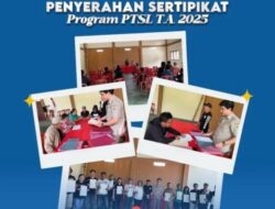 Kantah Minahasa Serahkan Sertipikat Tanah PTSL kepada Warga Raringis Selatann