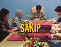 Kantah Minahasa bersama Kanwil BPN Sulut Lakukan Monev SAKIP