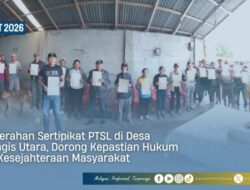Kantah Minahsa Lakukan Penyerahan Sertipikat PTSL di Raringis Utara