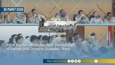 PPPK Kantah Minahasa Hadiri Pembinaan PPPK di Kanwil BPN Sulut