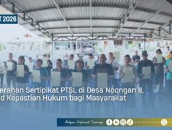 Kantah Minahasa Serahkan Sertipikat PTSL kepada Masyarakat Noongan II