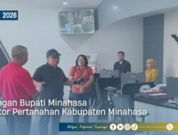 Bupati Robby Tinjau Layanan di Kantor Pertanahan Kabupaten Minahasa